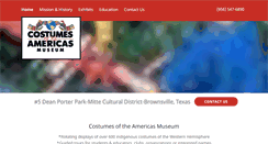 Desktop Screenshot of costumesoftheamericasmuseum.net